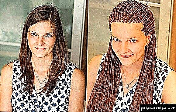 Mga braids ng Africa na may thread